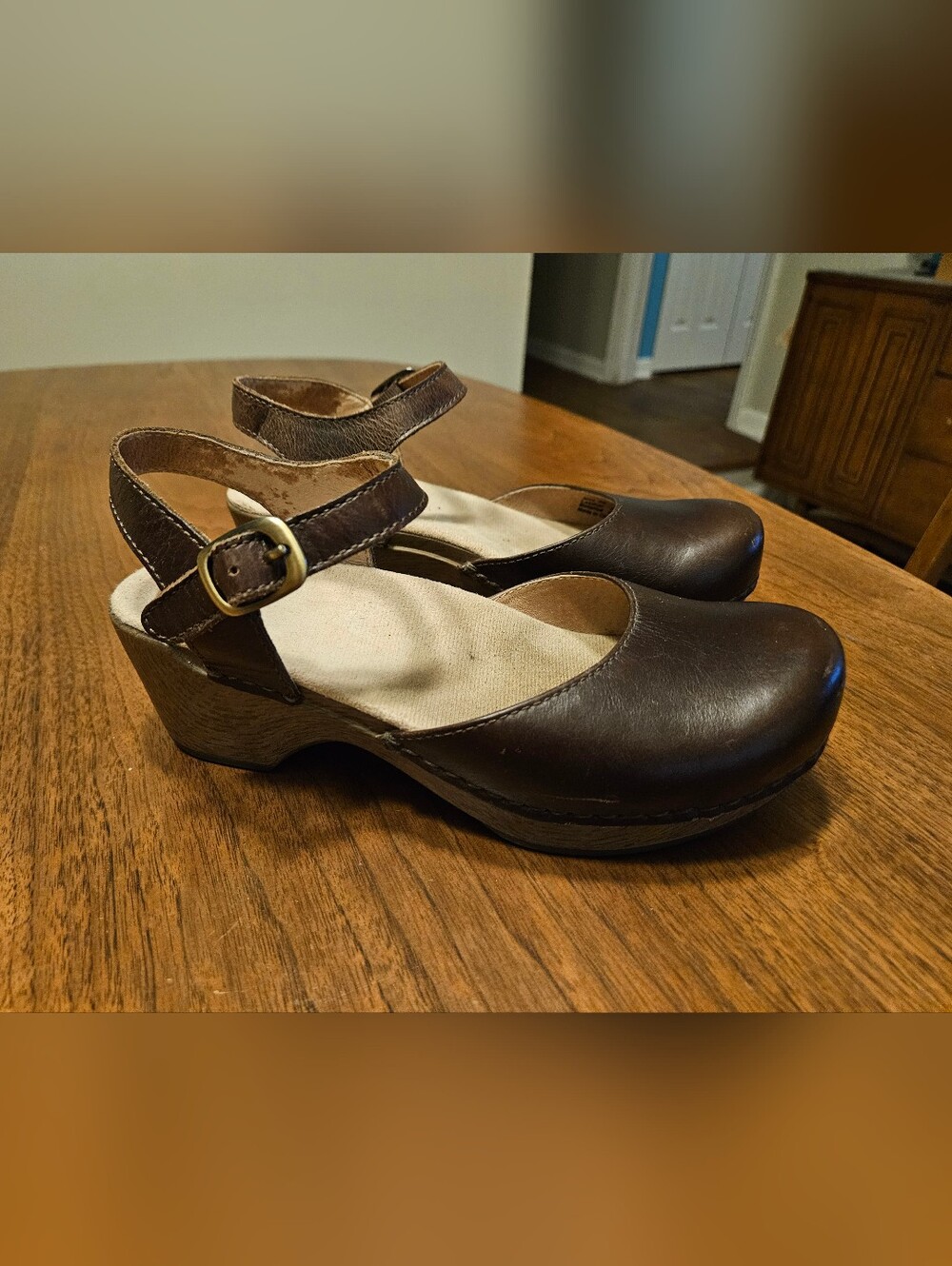 Dansko Sam Mary Janes _ Brown Leather - Picture 3 of 7